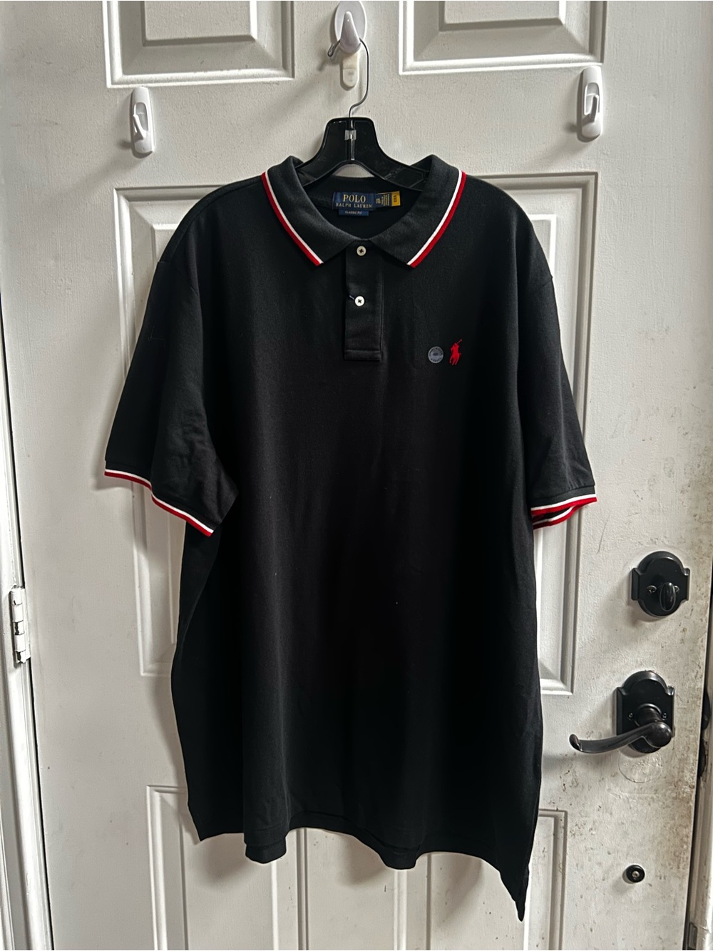 Ralph Lauren Black Polo with Red Trim